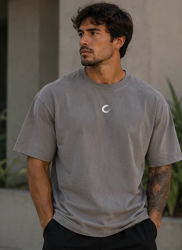 ZEN MVNT Signature Tee in Stone Grey, photo 1